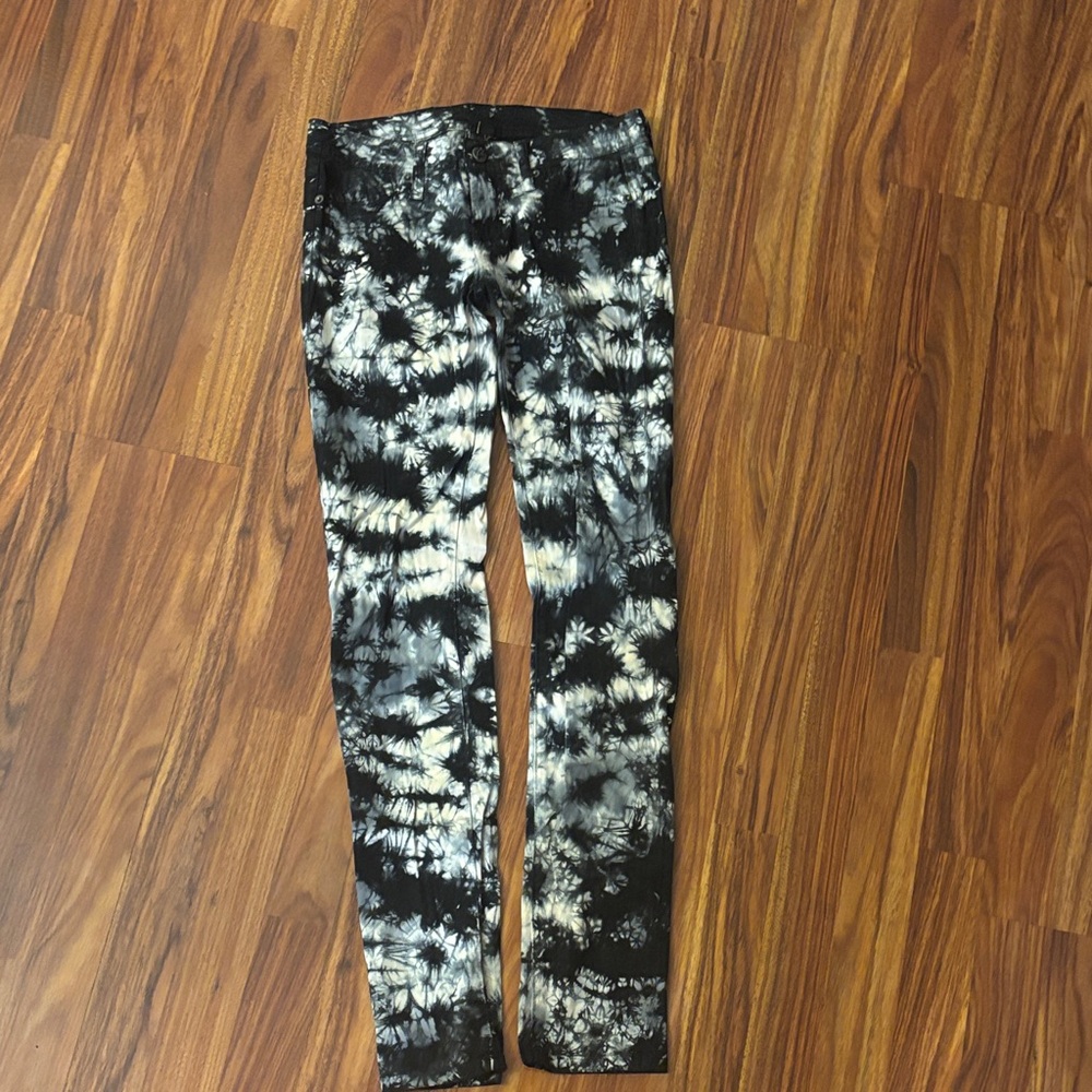 Genetic Denim Black and White Tie-Dye Skinny Jeans Size 25